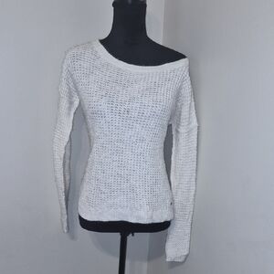 Hollister Off-the-Shoulder White Sweater